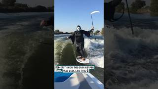 The spookiest surfer 🏄☠️travel adventure viralvideo [upl. by Sykes274]