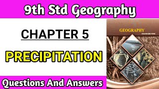 precipitation questions and answers  9th standard Geography chapter 5 exercise in hindi [upl. by Tiffie]