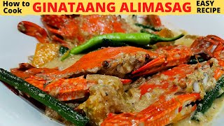 GINATAANG ALIMASAG na may Kalabasa at Sitaw  Filipino Recipe  CRABS in Coconut Milk [upl. by Cartan]