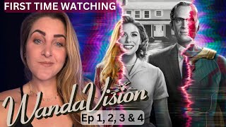 First time watching WANDAVISION Episodes 1 4  MCU reaction amp review [upl. by Perle]