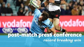 PostMatch Press Conference NSW Waratahs vs Sunwolves [upl. by Nairbo677]