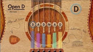 Guitar Tuner  Open D D A D F A D [upl. by Noell849]