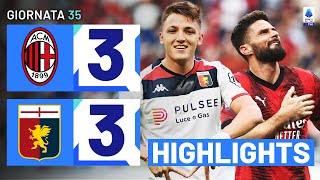 MILANGENOA 33  HIGHLIGHTS  35ª GIORNATA  SERIE A TIM 202324 [upl. by Naujahs]