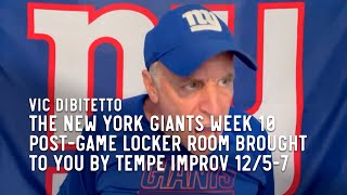 The New York Giants Week 10 PostGame Locker Room brought to you by Tempe Improv 1257 [upl. by Evets]