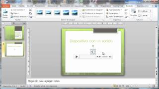 Insertar un archivo de audio en una diapositiva de PowerPoint [upl. by Attelrahc247]