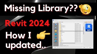 Missing Revit 2024 Content Library  How to update Revit 2024 Library [upl. by Aihsilef652]