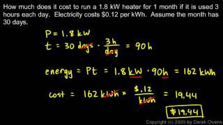 Physics 1333a  The Kilowatt hour [upl. by Dehnel]