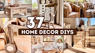 37 DIY HOME DECOR THRIFT FLIPS • HIGH END AFFORDABLE DECORATING IDEAS [upl. by Kenwrick]