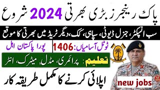 Pakistan Rangers Jobs 2024  Join Sindh Rangers Apply Online [upl. by Airetal]