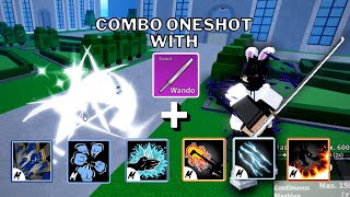 Combo One Shot With Wando And All Melee  Blox Fruits update 17 3 [upl. by Eynttirb]