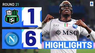 SASSUOLONAPOLI 16  HIGHLIGHTS  Osimhen Completes Superb HatTrick  Serie A 202324 [upl. by Eikciv]