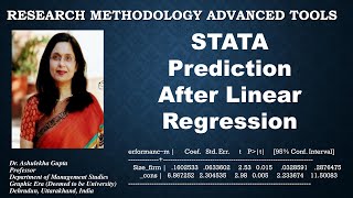 15 STATA Prediction After Linear Regressionlinear regressionforecastingregressionstata [upl. by Terriss]