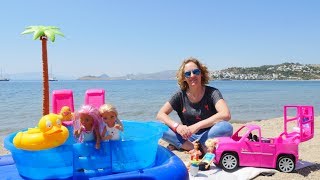 Spiel mit Barbie  Ein Tag am Meer  Spielzeugvideo für Kinder [upl. by Eelahs866]