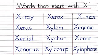 Words That Start With  X   X  Letter Words [upl. by Anitserp]