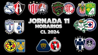 HORARIOS CANALES Y FECHAS DONDE VER LA JORNADA 11  LIGA MX CLAUSURA 2024 [upl. by Attelrahc191]