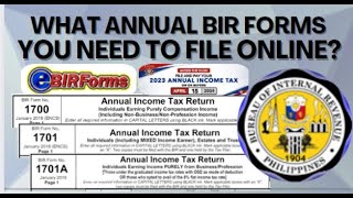 WHAT ANNUAL BIR FORMS YOU NEED TO FILE ONLINE MGA DAPAT MALAMAN BAGO MAG FILE NG INCOME TAX RETURN [upl. by Nyleuqcaj]