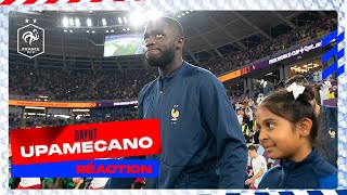 La réaction de Dayot Upamecano Equipe de France I FFF 2022 [upl. by Shaff]