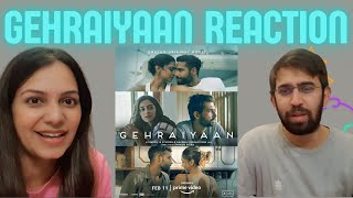 Gehraiyaan Trailer Reaction  Deepika Padukone Siddhant Chaturvedi Ananya Shakun Batra [upl. by Haneehs]