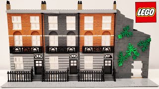 Custom LEGO Harry Potter Grimmauld Place Facade  Build amp Overview [upl. by Eenyaj1]