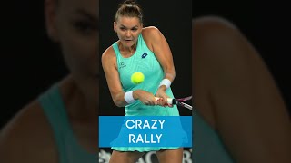 Radwanska wins ROLLERCOASTER rally 🤯 [upl. by Uaeb]