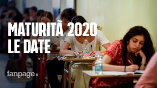 Maturità 2020 il calendario con le date delle prove scritte [upl. by Hosfmann909]