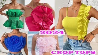 BLUSAS TIPO CROP TOP DE 2024 CON DETALLES FEMENINOS [upl. by Ultann755]