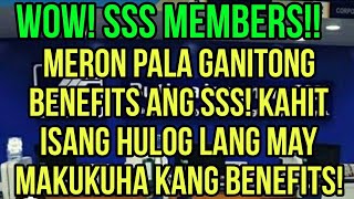 ALERT SSS MEMBERS OK ITO SSS MAGBIBIGAY NG CASH BENEFIT KAHIT ISANG CONTRIBUTION LANG ANG NAHULOG [upl. by Alessandra]