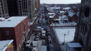 Kent Street Drone view update Monday afternoon downtown for freedom convoy 1312022 [upl. by Nauqat]