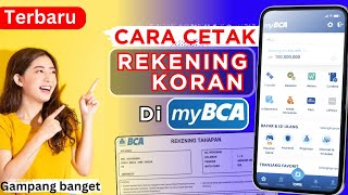 Cara Cetak Rekening Koran BCA Dari HP  Cetak estatement BCA Via my BCA [upl. by Zwick]