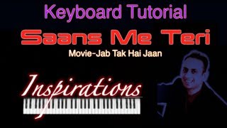 SaanssongJab tak hai jaankeyboard tutorial [upl. by Lyontine]