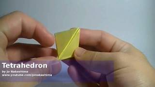 Origami Tetrahedron Jo Nakashima [upl. by Eenhpad948]