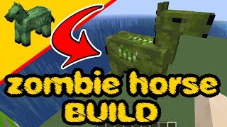 Minecraft Zombie Horse  Statue Build  Zombie Horse PS4 XBox PC Pocket Edition Switch [upl. by Esidarap]