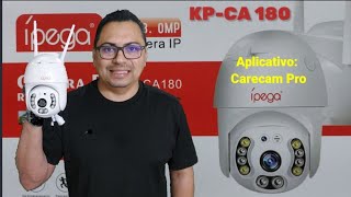 Câmera wifi KPCA 180 da ípega 3MP como configurar pelo QR CODE aplicativo CareCam Pro [upl. by Aemat83]