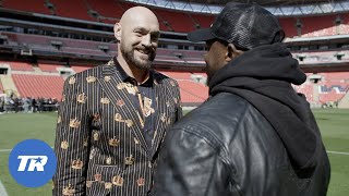 Behind the Scenes with Tyson Fury amp Dillian Whyte Before amp After Todays Press Conference [upl. by Olivette525]