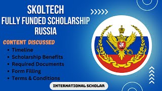 Skoltech Scholarship Russia complete application process 2024  Russian Fully Funded scholarship [upl. by Akinor]