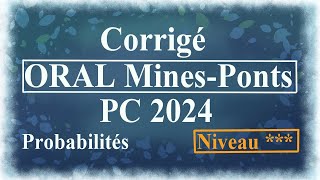 Prépa  Corrigé Oral MinesPonts 2024 PC [upl. by Nodlew]