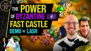 The power of byzantine fast castle  Demu vs Lash  AoE4 Highlight Games 34 [upl. by Vic933]