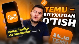 TEMU  zakaz berish royxatdan otish va boshqalar1video [upl. by Pascale]