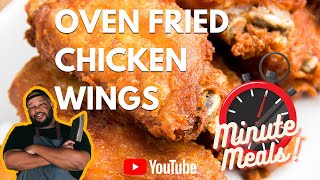 How to make Oven Fried Chicken Wings ⏰ One Minute Recipe [upl. by Courtney]