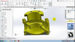 STOP VALVE BODY MODELLING  SOLIDWORKS [upl. by Gonyea805]