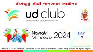 DAY 9 I Uma Dynamic Club Rajkot Navratri Mahotsav 2024 live [upl. by Ytsanyd]