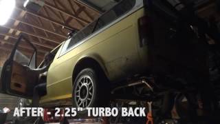 225quot Turbo Back Exhaust MK1 Rabbit 16L Turbo Diesel [upl. by Aynotan]