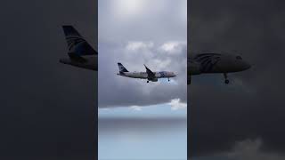 Egyptair a320 neo landing berlinairport aviation avgeek planespotting [upl. by Brigham]