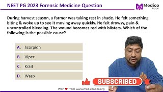 NEET PG 2023 Recall Question Forensic Medicine  Complete Explanation [upl. by Nedlog]