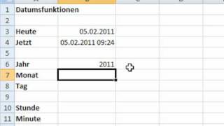 Excel Datums und Zeitfunktionen [upl. by Beker928]