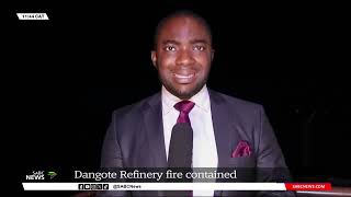 Dangote Refinery fire contained [upl. by Akihsar]