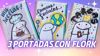 ✨PORTADAS BONITAS CON FLORK ✨ para MATERIAS o CUADERNOS [upl. by Cartwell]