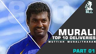 Top 10 Muttiah Muralidharan Unplayable Deliveries in Cricket History [upl. by Alvis556]