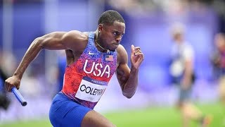 US mens 4x100m relay team disqualified  Paris Olympics 2024 [upl. by Mik884]