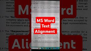 How to Align Text in MS Word  excelfunction computer shorts shortsfeed viralvideo [upl. by Nnyltiak]